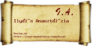 Ilyés Anasztázia névjegykártya